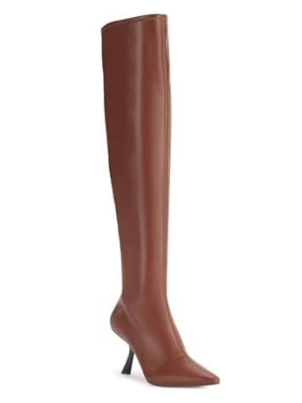 KARL LAGERFELD Paris Kian Knee High Heeled Boots Brown Womens Size 7 NIB